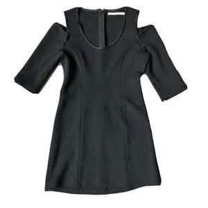Jonathan Simkhai Black Shoulder Cutout Wool Dress!